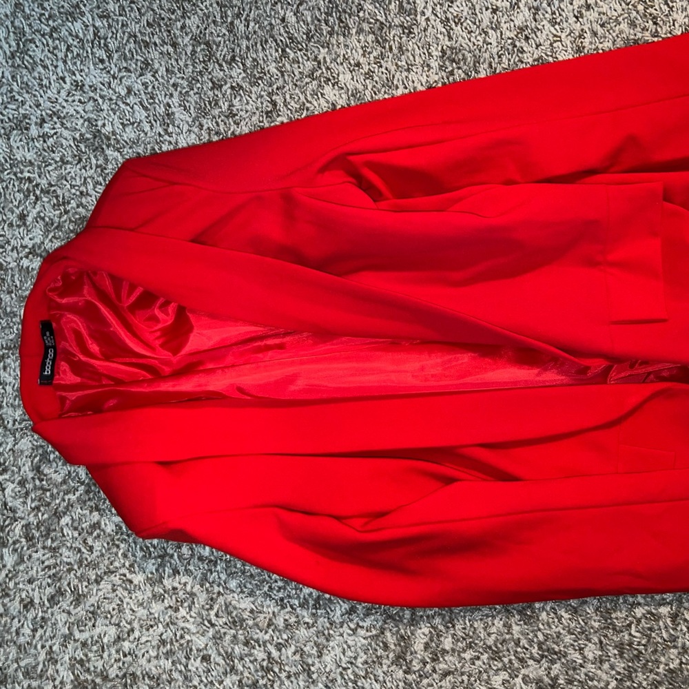 Boohoo Red Blazer
